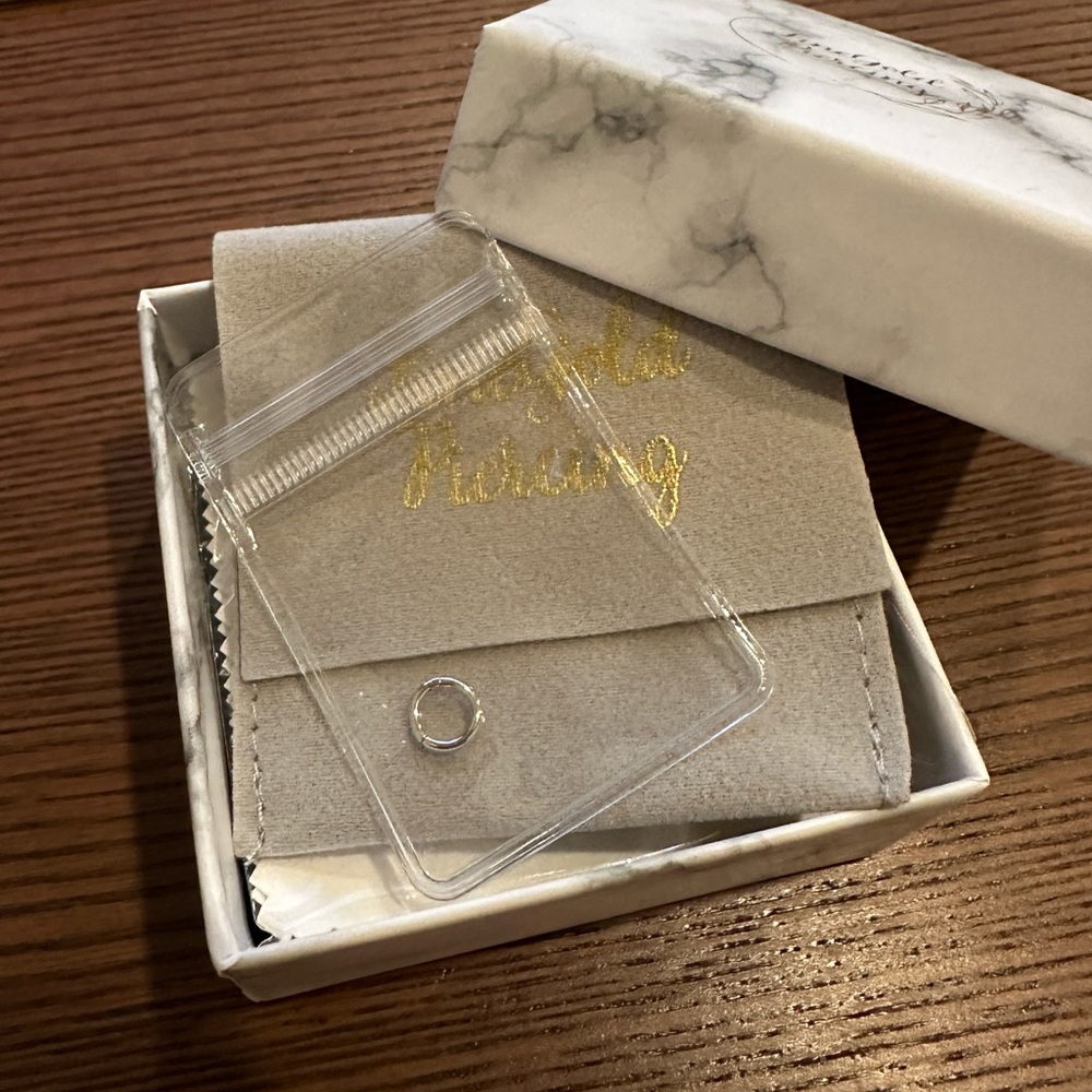 Silver 14k piercing earring